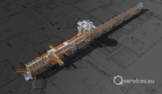 3D model pipe bridges 